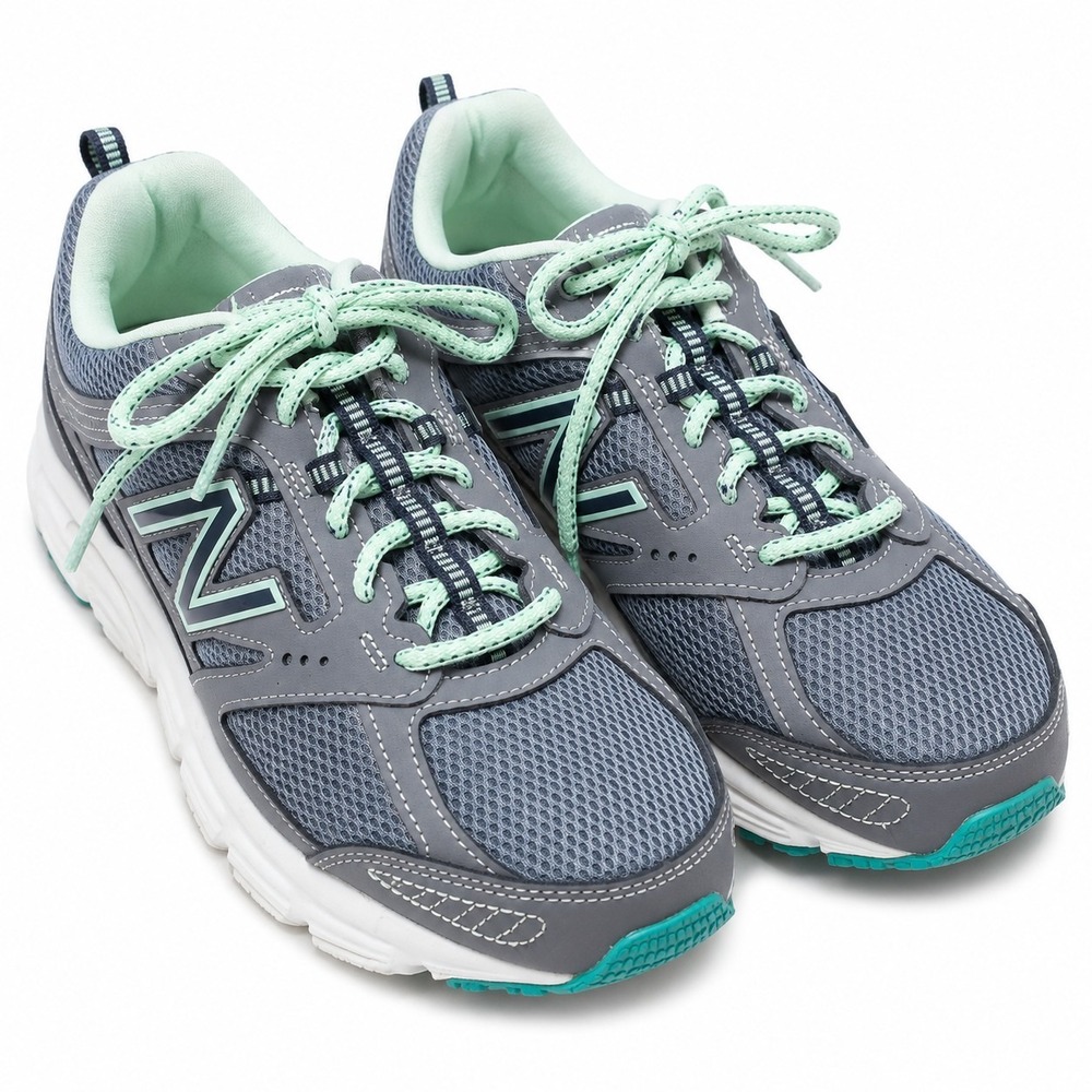 NEW BALANCE 430v1 Running Sneaker Womens Sz 9.5 Gray Seafoam Green Athleisure